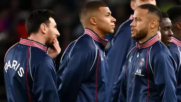 Mbappé, Neymar y Messi comparten ataque en el PSG. | Foto: AFP