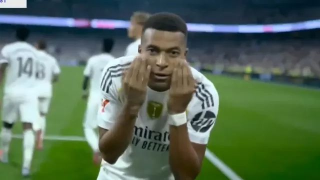 Kylian Mbappé anotó en primer triunfo de Real Madrid en nueva temporada de LaLiga / Captura / DSports