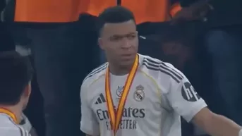 Mbappé y el polémico gesto tras perder la final ante el Barcelona