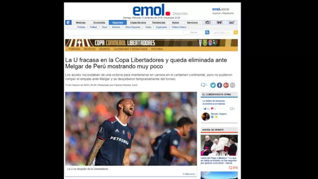 Melgar elimin&amp;oacute; a la U. de Chile de la Copa Libertadores 2019.-foto-1