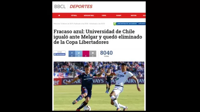 Melgar elimin&amp;oacute; a la U. de Chile de la Copa Libertadores 2019.-foto-2