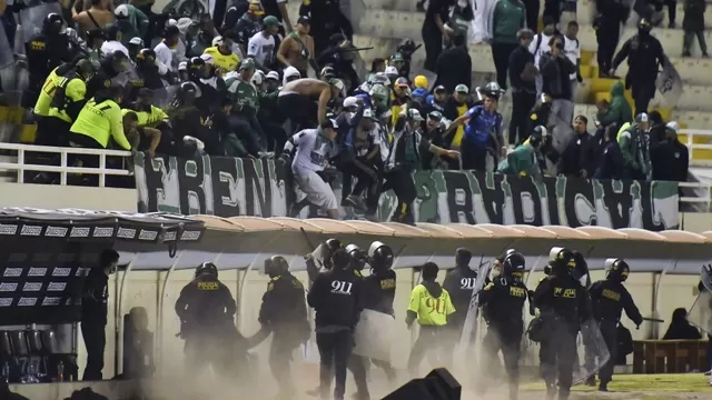 Melgar vs. Deportivo Cali: Hinchas colombianos provocaron disturbios en las tribunas