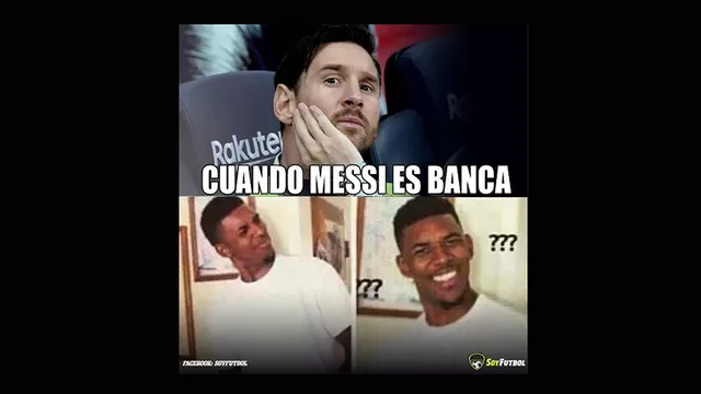 Messi arranc&amp;oacute; el partido en el banco. | Foto: Internet-foto-3