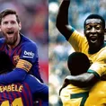 Messi agradeció el &quot;cariñoso&quot; mensaje de Pelé por igualar su récord