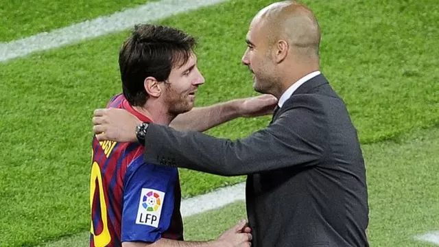 Lionel Messi y Guardiola ganaron tres Champions League en el Barcelona. | Foto: AFP