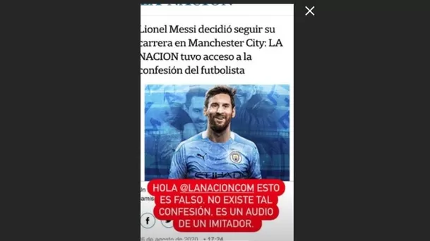 El hermano de Messi señaló que el audio no es real.