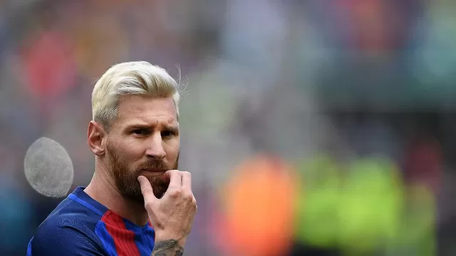 Lionel Messi regres&amp;oacute; a los trabajos del Barcelona con el pelo rubio.-foto-1