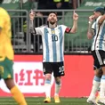 Messi marcó un golazo en el triunfo de Argentina ante Australia