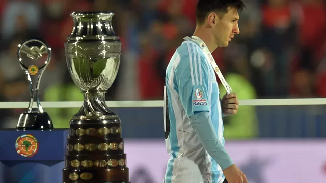 Lionel Messi en la premiación de la Copa América 2015 (Foto: AFP)