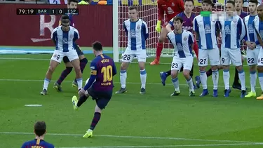 Mira el tiro libre que ejecut&amp;oacute; Messi. | Foto: Cortes&amp;iacute;a beinSports.