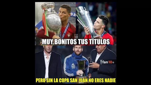 Messi protagoniz&amp;oacute; memes tras el triunfo de Cristiano Ronaldo con Portugal.-foto-5