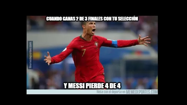 Messi protagoniz&amp;oacute; memes tras el triunfo de Cristiano Ronaldo con Portugal.-foto-9