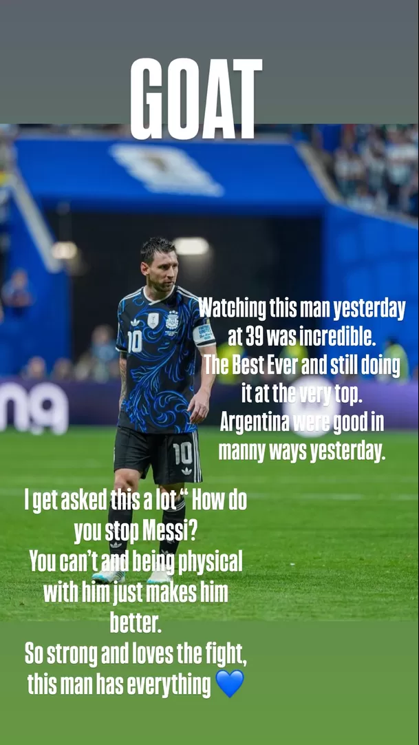 El mensaje de Jhon Terry a Lionel Messi tras derrota de Inglaterra ante Argentina / Foto: Instagram Jhon Terry El mensaje de Jhon Terry a Lionel Messi tras derrota de Inglaterra ante Argentina / Foto: Instagram Jhon Terry