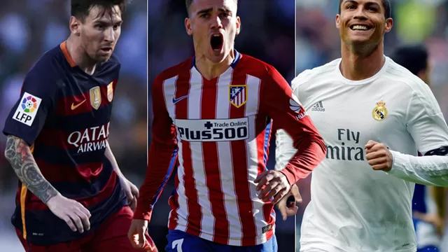 Messi, Griezmann y Cristiano, finalistas al Mejor Jugador de Europa de la UEFA.