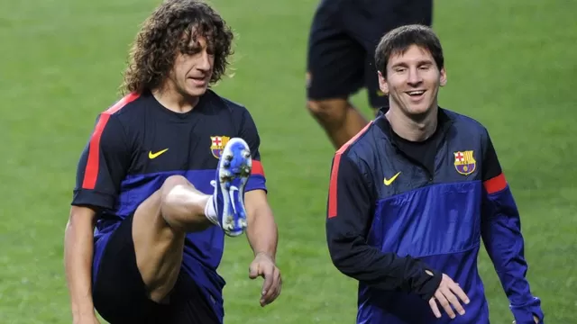 Carles Puyol fue capitán de Messi en el Barcelona. | Foto: AFP/Video: Canal N