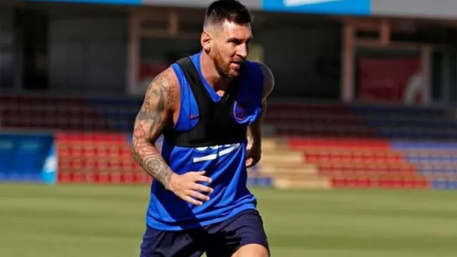 Messi sigue entrenando en solitario en Barcelona