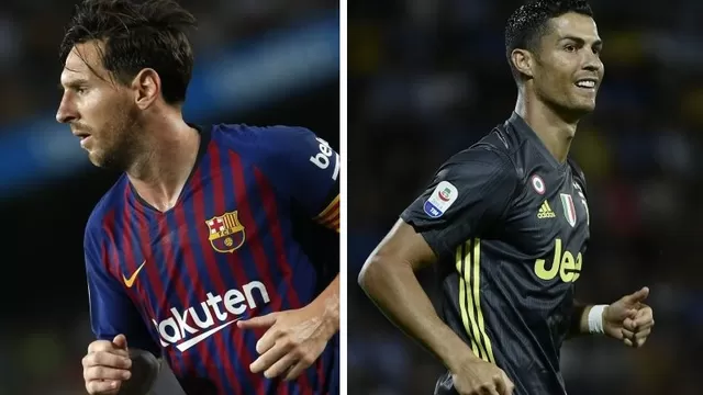 Messi y Cristiano Ronaldo jugaron este domingo (Foto: AFP).