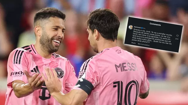Lionel Messi le dejó un conmovedor mensaje a Jordi Alba tras anunciar su retiro del fútbol / AD