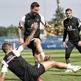 Lionel Messi cumplió así su primer día de entrenamiento en el PSG