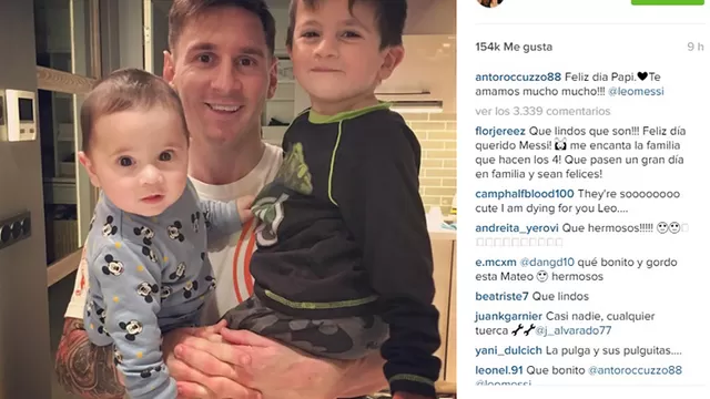 Messi y la tierna foto junto a sus hijos por el Día del Padre en España-foto-2
