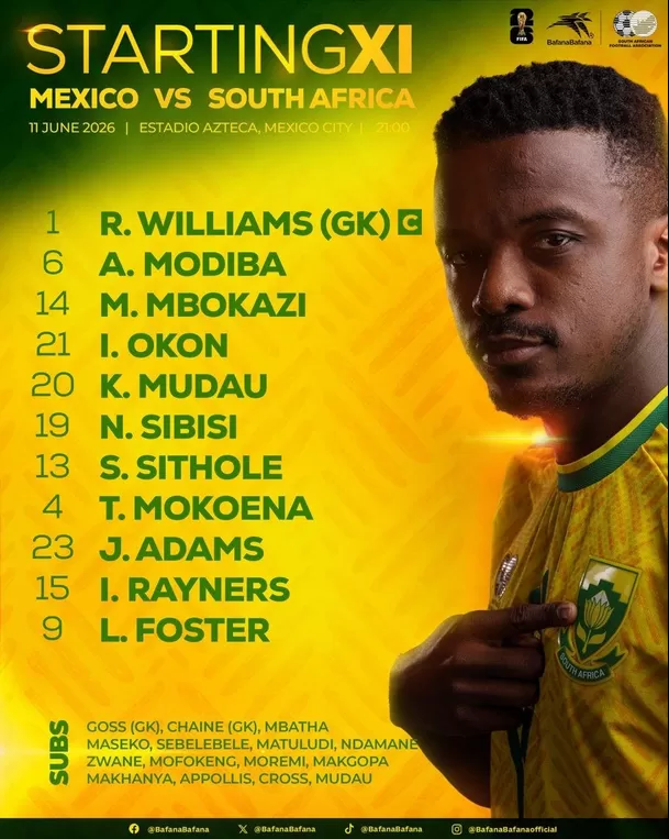 Selección de Sudáfrica por Mundial 2026 / Foto: X Banana Banana