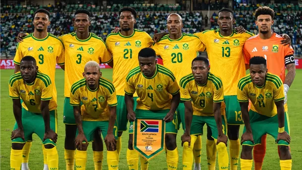 Sudáfrica quedó en el Grupo D de la Copa Africana de Naciones CAF 2027 junto a Kenia, Guinea y Eritrea. | Foto: X de @BafanaBafana Sudáfrica quedó en el Grupo D de la Copa Africana de Naciones CAF 2027 junto a Kenia, Guinea y Eritrea. | Foto: X de @BafanaBafana