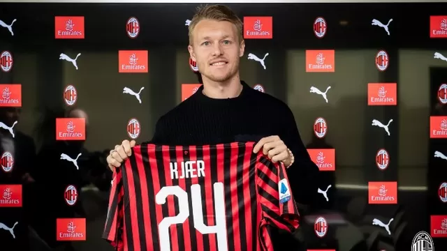 Simon Kjaer, defensa danés de 30 años. | Foto: Milan/Video: YouTube