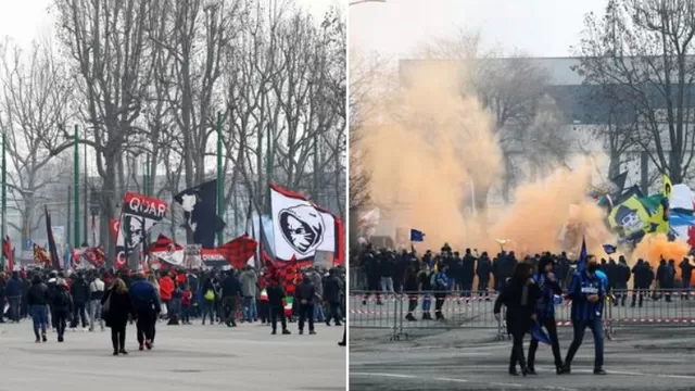 Milan vs. Inter: Tensión entre ambas hinchadas previo del derbi de la Madoninna 