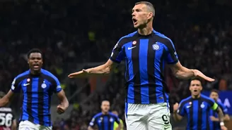 Inter venció 2-0 a Milan en la ida de semifinales de la Champions