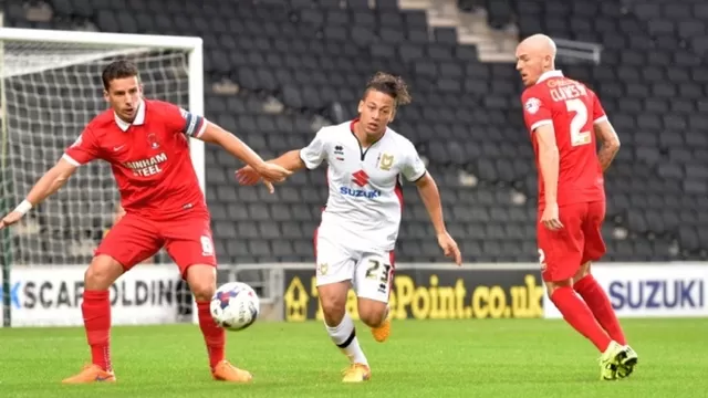 Cristian Benavente titular en el MK Dons