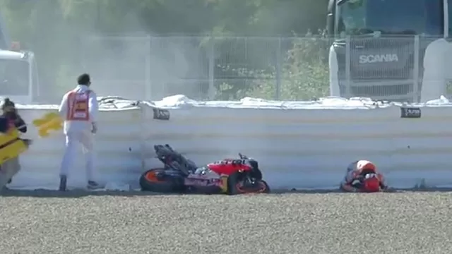 MotoGP: Marc Márquez sufrió un impactante accidente en los entrenamientos del GP de España