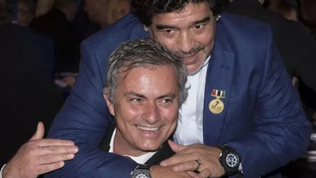 Mourinho recibió la llamada de Maradona tras el empate del United