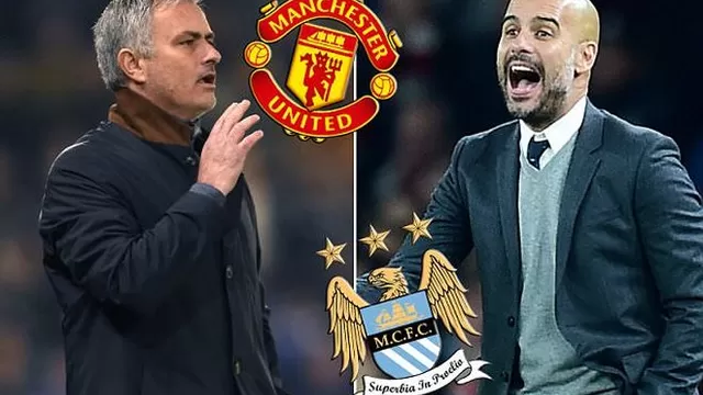 Mourinho y Pep Guardiola centran la atención del derbi de Manchester
