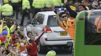 Multitudinaria fiesta en Bogotá en recibimiento a seleccionados de Colombia