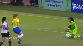 Mundial Femenino Sub-20: Horror de arquera de Costa Rica terminó en gol de Brasil