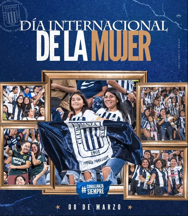 La publicación de Alianza Lima en el Día Internacional de la Mujer. | Fuente: @ClubALoficial