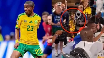Solo y con la mirada perdida: difunden un video de Jayden Adams en festejos de Sudáfrica
