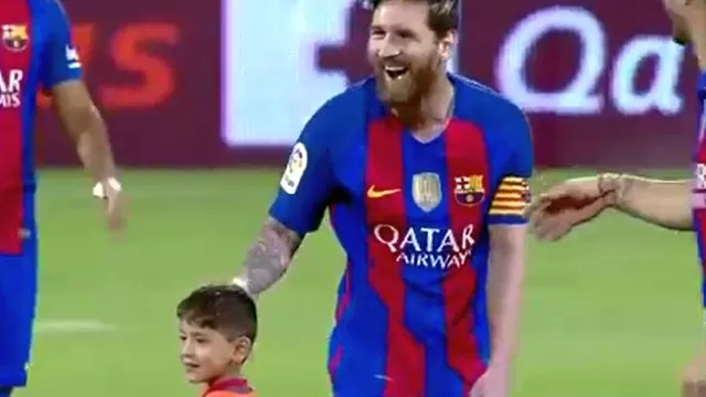 Murtaza no quería soltar a Lionel Messi previo al Barcelona vs. Al Ahli