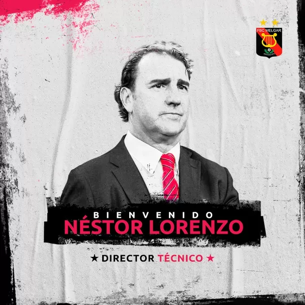 El 16 de diciembre del 2020 Melgar anunciaba como su nuevo técnico al argentino Néstor Lorenzo / Foto: FBC Melgar