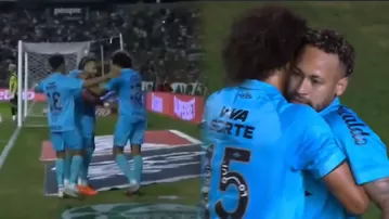 Neymar anotó hat-trick en triunfo del Santos 3-0 ante Juventude