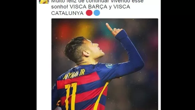Neymar anunció seguirá en Barcelona: &quot;Visca Barza, visca Cataluña&quot;-foto-2