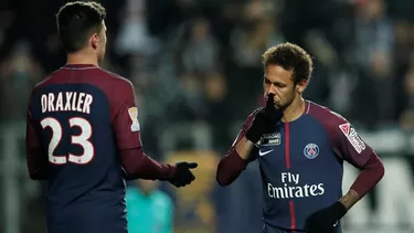 Neymar y Julian Draxler en un partido del PSG. | Foto: AFP Archivo