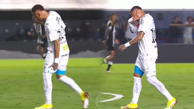 Neymar salió llorando del Santos vs Atlético Mineiro por sufrir dura lesión / GE