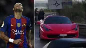 Neymar sufrió accidente con su Ferrari previo al partido con la Real