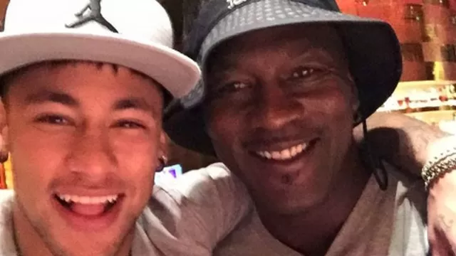 Neymar y su felicidad por cumplir sueño de conocer a Michael Jordan