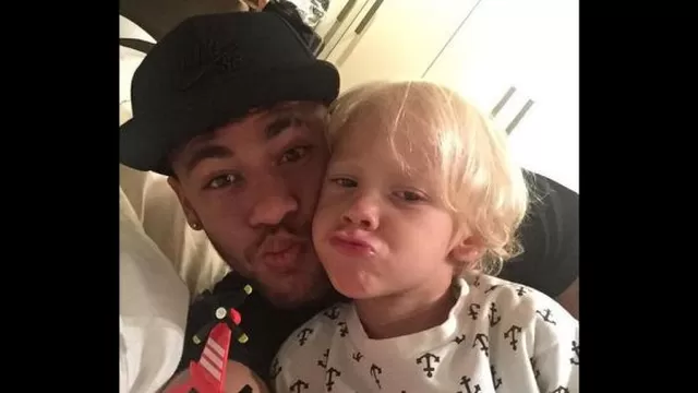 Neymar y la tierna sesión de entrenamiento con su hijo Davi Lucca
