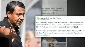 Nolberto Solano anunciado como DT de la selección de Pakistán