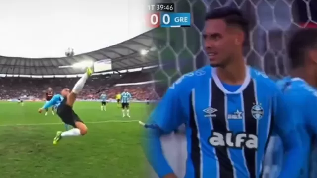 Erick Noriega se lució con tremenda salvada en el Flamengo vs Gremio por el Brasileirao / Captura / Premiere