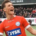 Oliver Sonne marcó golazo de chalaca y evitó derrota del Silkeborg