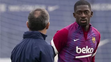 Dembélé volvió en la última victoria del Barcelona por la Champions League. | Foto: Barcelona.